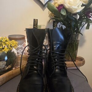 Dr. Martens Black Leather Women's Boots